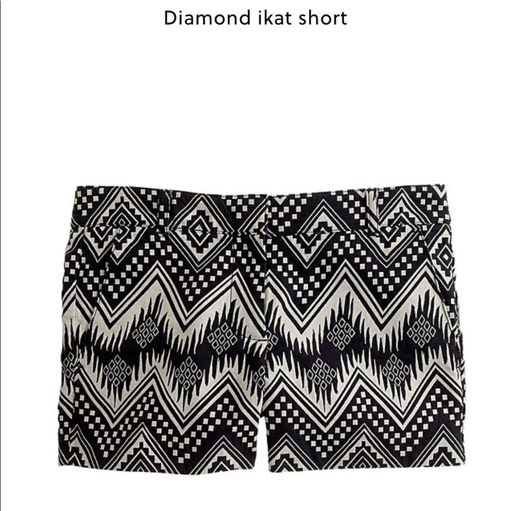 J Crew Diamond Ikat Print Short Sz 0